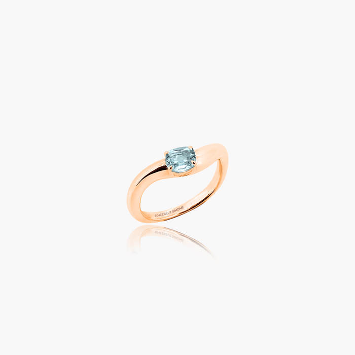 Heartbeat Gemstone Engagement Ring